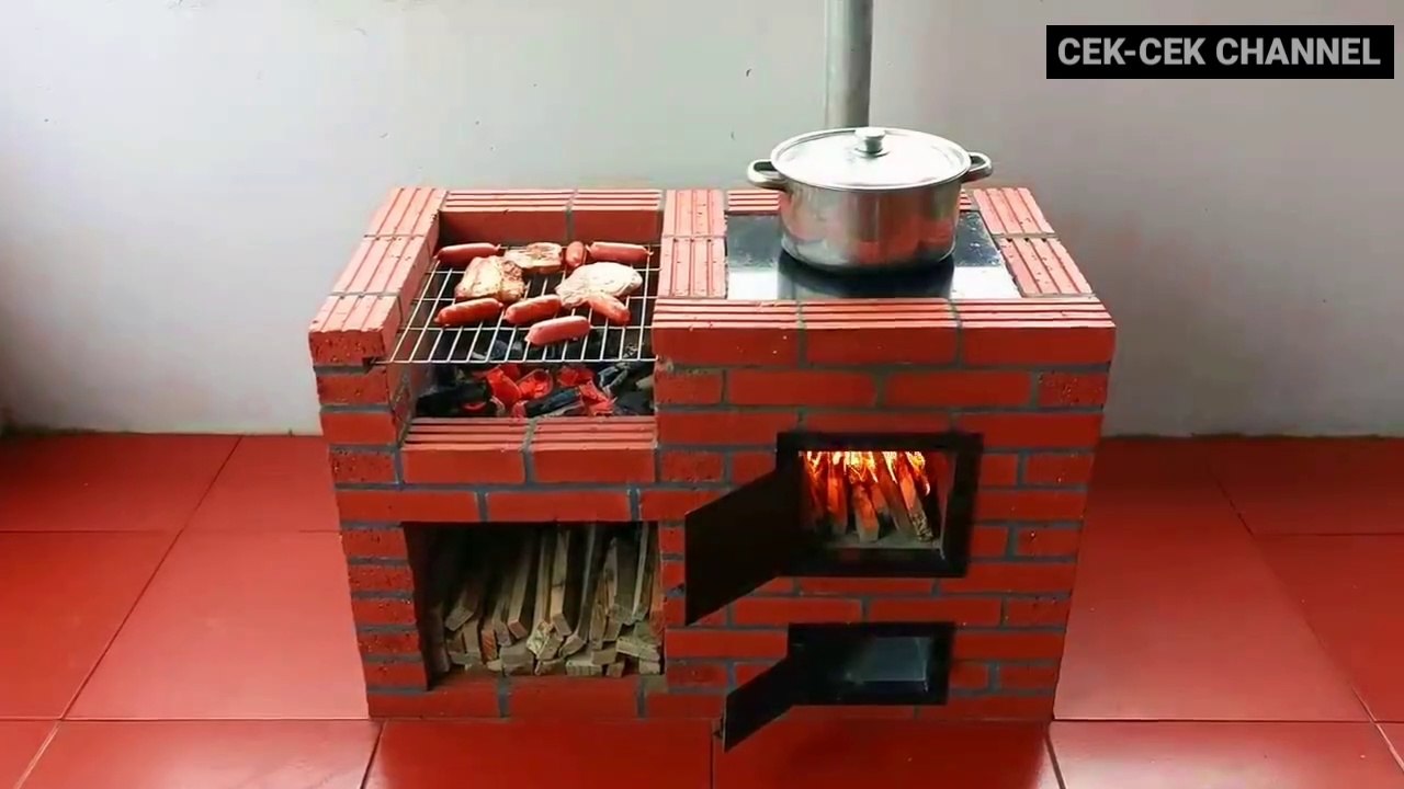 Cool smokeless wood stove☆♡Tungku kayu bakar tanpa asap yang keren