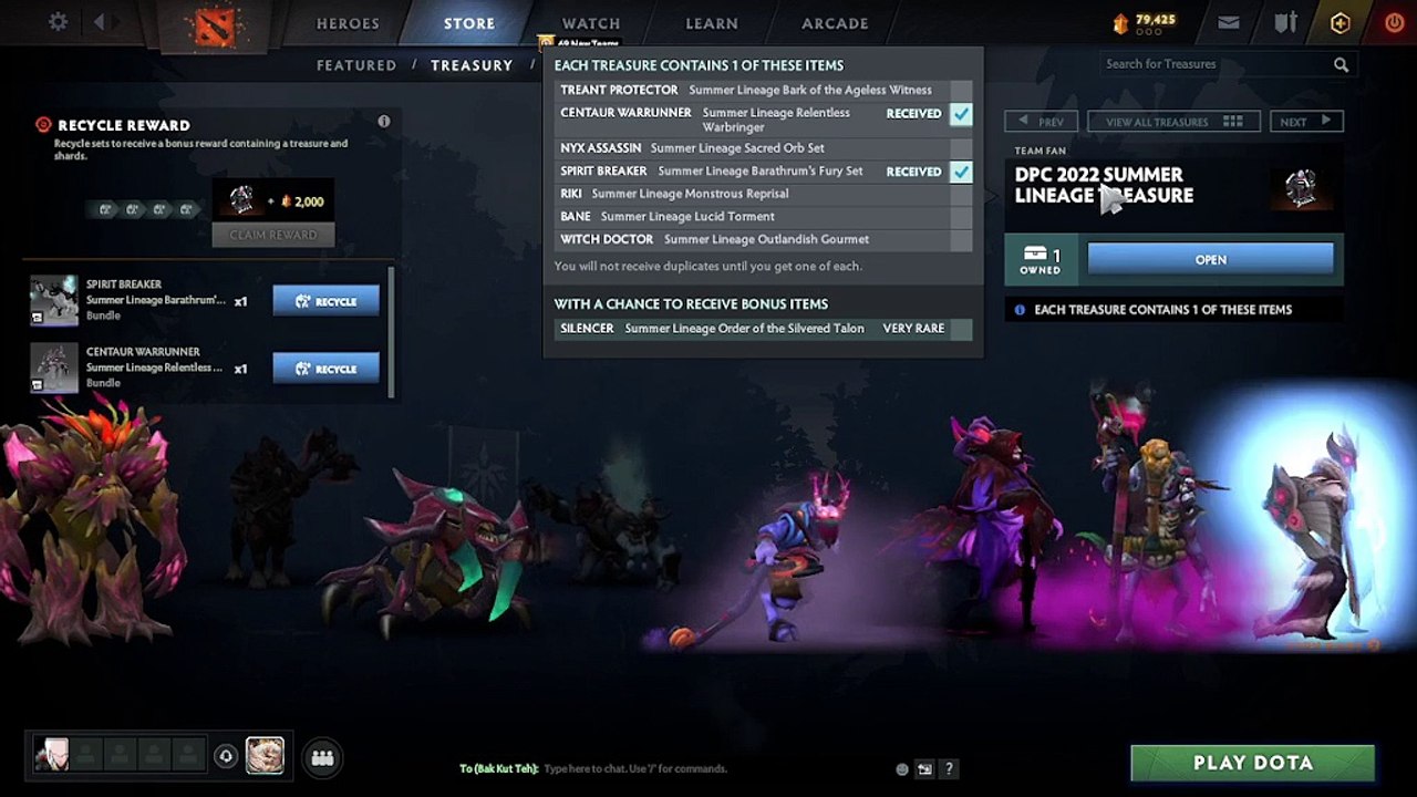 Dota 2 - Battle Pass 2022 Treasure Unbox!!!