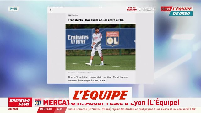 Houssem Aouar reste à l'OL - Foot - Transferts