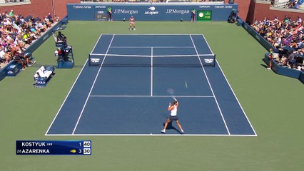 Kostyuk  - Azarenka - Les temps forts du match - US Open