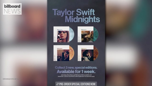 Taylor Swift Unveils Trilogy of Colored Vinyl ‘Midnights’ | Billboard News