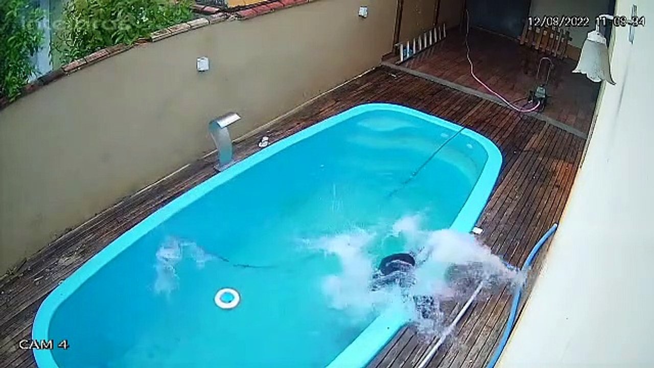 Deck Cleaning Ends in the Drink