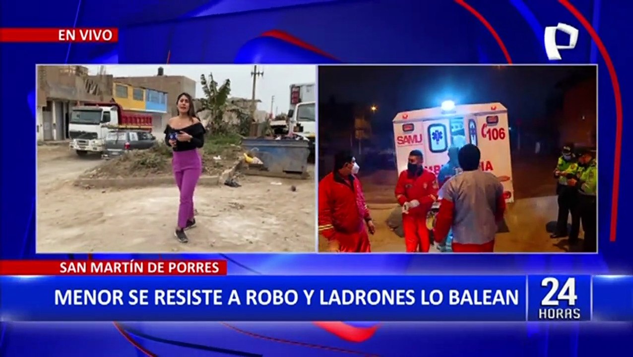 SMP: delincuentes balean a menor de edad tras resistirse al robo de sus pertenencias