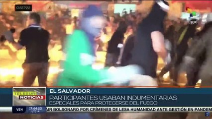 El Salvador: Pueblo de Nejapa celebra festival de las Bolas de fuego
