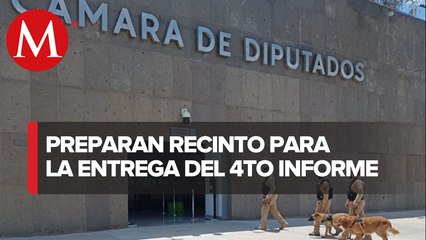 Binomios caninos inspeccionan San Lázaro para descartar explosivos en el recinto