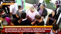 Así atraparon a un “punguista” que robó un celular en una parada de colectivos del microcentro