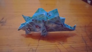 Cara membuat Origami dinosaurus || Origami Stegosaurus