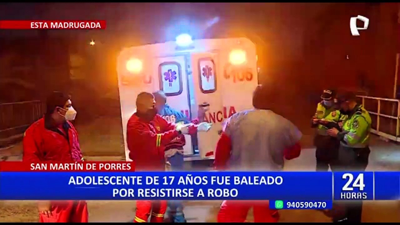SMP: delincuentes balean a menor de edad tras resistirse al robo de sus pertenencias
