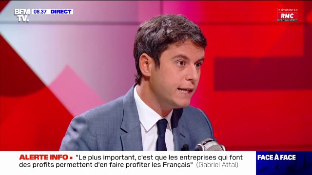 Gabriel Attal: En juillet, l'impôt sur les sociétés a rapporté 1,7 milliard d'euros de plus que prévu