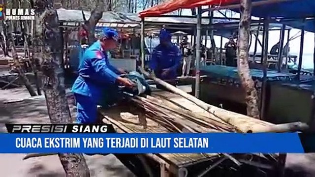 TANGGAP BENCANA, SATPOLAIRUD POLRES JEMBER LAKUKAN MITIGASI BANJIR ROB