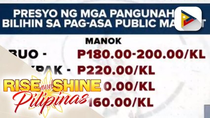 Update sa presyo ng mga pangunahing bilihin