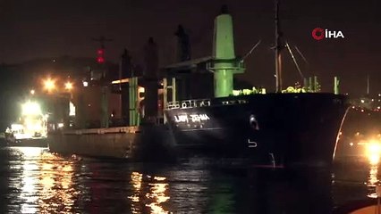 Bebek sahilinde karaya oturan gemi kurtarıldı