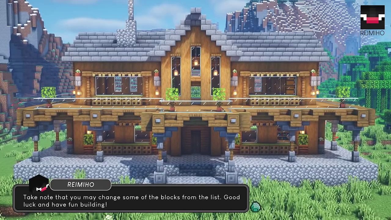 Minecraft_ How to Build a Spruce Mansion (TwoPlayer Survival House