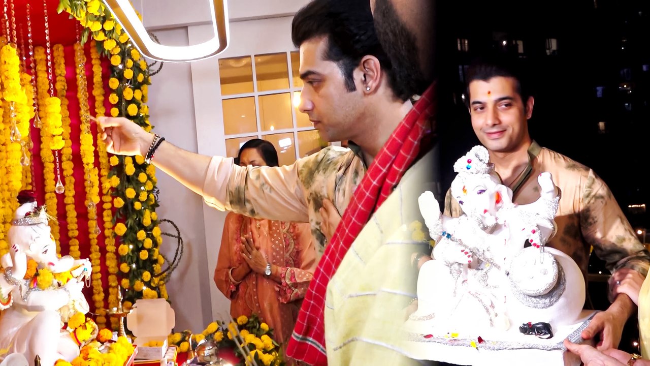 धूम धाम से Sharad Malhotra ने की गणपति बाप्पा की आरती और विसर्जन