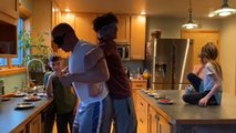 Guy And Dad Duo Play Food Guessing Game With Blindfolds on