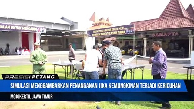 Bupati Mojokerto Apresiasi Kesiapan Polresta Mojokerto saat Simulasi Pam TPS Pilkades