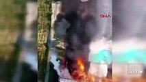 Alanya'da 5 yıldızlı otelin çatısı alev alev yandı