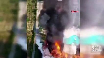 Alanya'da 5 yıldızlı otelin çatısı alev alev yandı