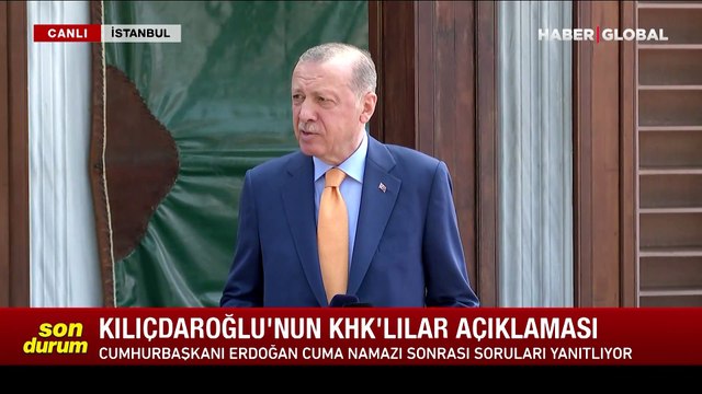 Son Dakika: Cumhurbaşkanı Erdoğan'dan cuma namazı sonrası flaş açıklama