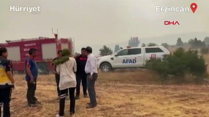 Erzincan Refahiye'de ormanlık alanda yangın