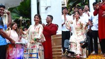 Shilpa Shetty with Raj Kundra and Shamita  Bid Farewell to Ganpati Bappa | Ganpati Visarjan Video
