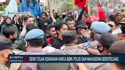 Demo Tolak Kenaikan Harga BBM, Polisi Dan Mahasiswa Bersitegang