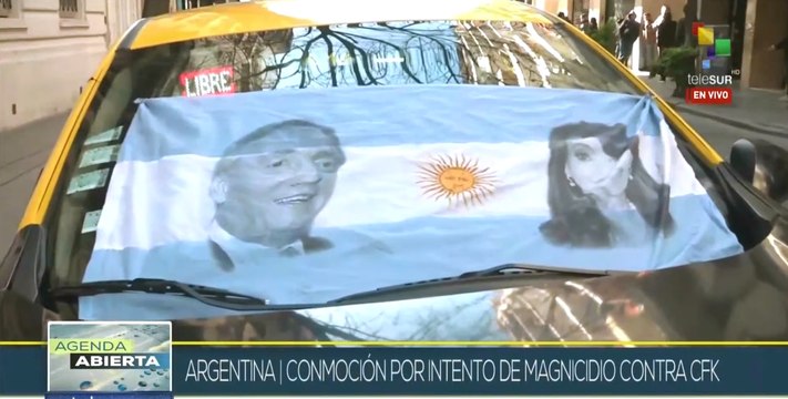 Pueblo argentino repudia magnicidio contra vicepresidenta Cristina Fernández