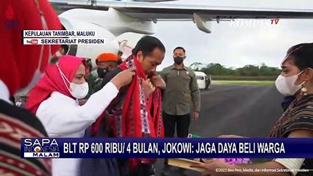 Jokowi Pantau Langsung Penyaluran BLT BBM Rp600 Ribu/4 Bulan di Kepulauan Tanimbar