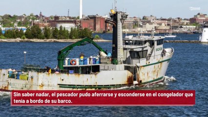 ¡Un pescador es rescatado tras 11 días a la deriva en un congelador!