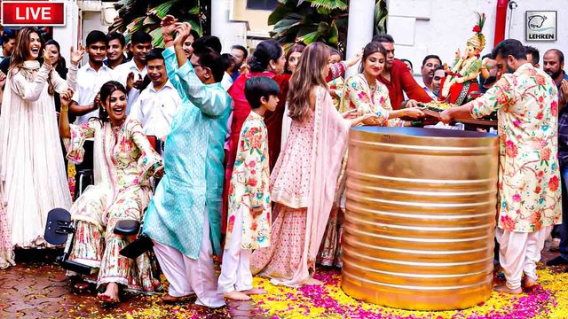 Shilpa Shetty Ganpati Visarjan #LIVE | Shamita Shetty | Raj Kundra | Ganesh Chaturthi 2022