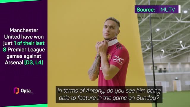 Antony in contention for 'tough' Arsenal test - Ten Hag