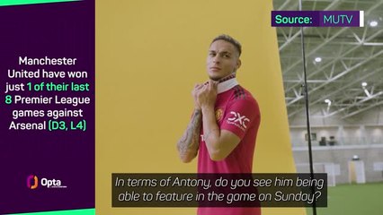 Antony in contention for 'tough' Arsenal test - Ten Hag