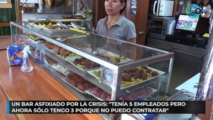 Un bar asfixiado por la crisis: "Tenía 5 empleados pero ahora sólo tengo 3 porque no puedo contratar"