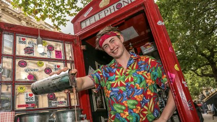 World's smallest cocktail bar has opened its doors inside a UK PHONE BOX