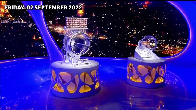 The National Lottery EuroMillions draw results from Friday 02 September 2022