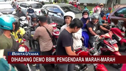 Dihadang oleh Pendemo BBM, Pengendara di Makassar Marah-marah