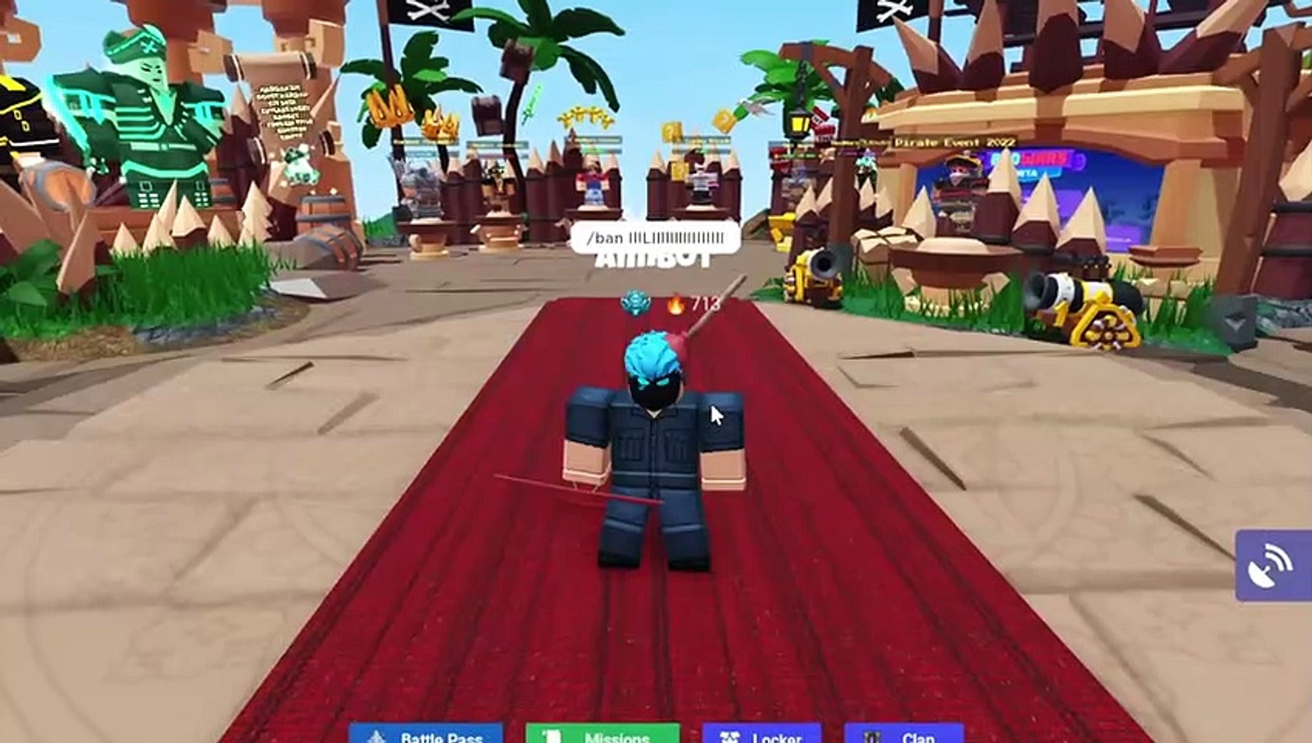 BANNING HACKERS in Roblox BedWars 