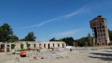 Début de chantier à l'ancienne cimenterie Delwart à Tournai