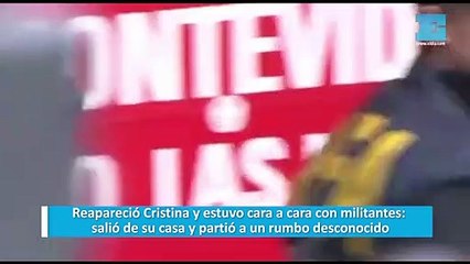 Reapareció Cristina y estuvo cara a cara con militantes: salió de su casa y partió a un rumbo desconocido