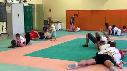 Dernier cour eveil judo - randori sol avec parents