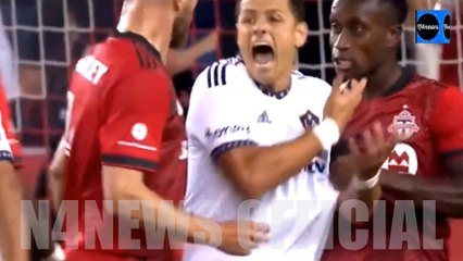 Watch Bizarre Moment Ex-Man Utd Star Javier Hernandez’s Hilarious Dive after Rival Grabs his Arm