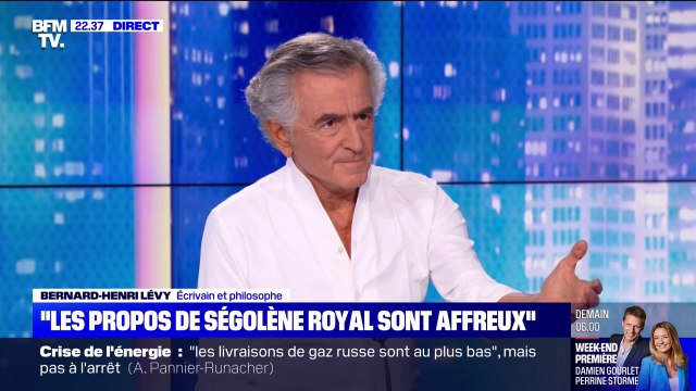 Bernard-Henri Lévy, à propos de Ségolène Royal: Il faut qu'elle se dédise, qu'elle s'excuse