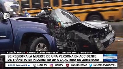 ¡Tragedia! Aparatoso accidente a inmediaciones de Zambrano deja una persona muerta