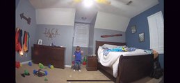 3-Year-Old Hits Balloon into Fan Light Shattering Glass