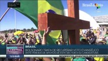 Presidente de Brasil Jair Bolsonaro intenta recuperar voto evangélico