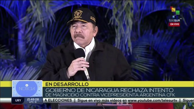 Presidente de Nicaragua condena intento de magnicidio contra la vicepresidenta argentina