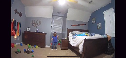 3-Year-Old Hits Balloon into Fan Light Shattering Glass