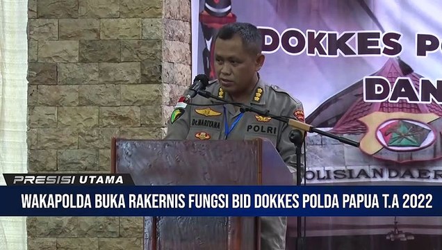 Wakapolda Papua Buka Rakernis Fungsi Bid Dokkes Polda Papua T.A 2022