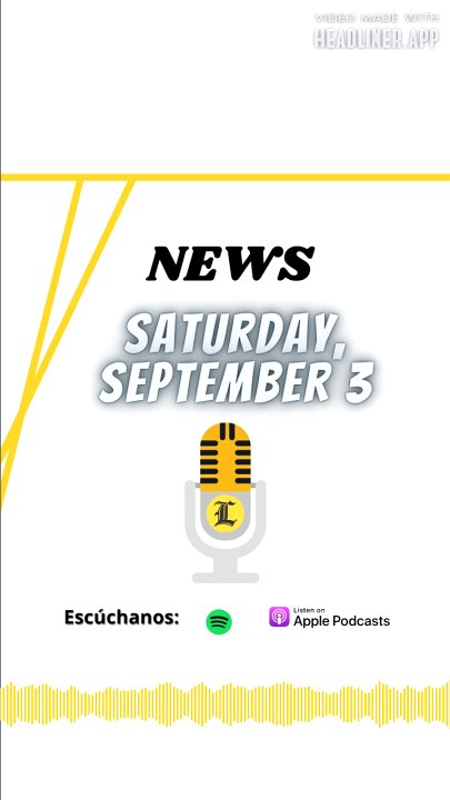 News saturday 3 september