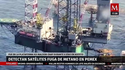 Satélites registraron fuga de gas metano en una plataforma marina de Pemex